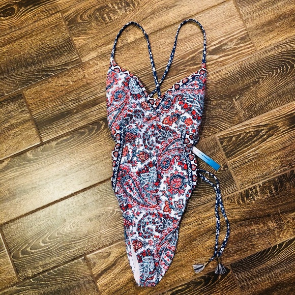 Lucky Brand Other - NWT!! Lucky Brand Paisley High-Waisted One Piece